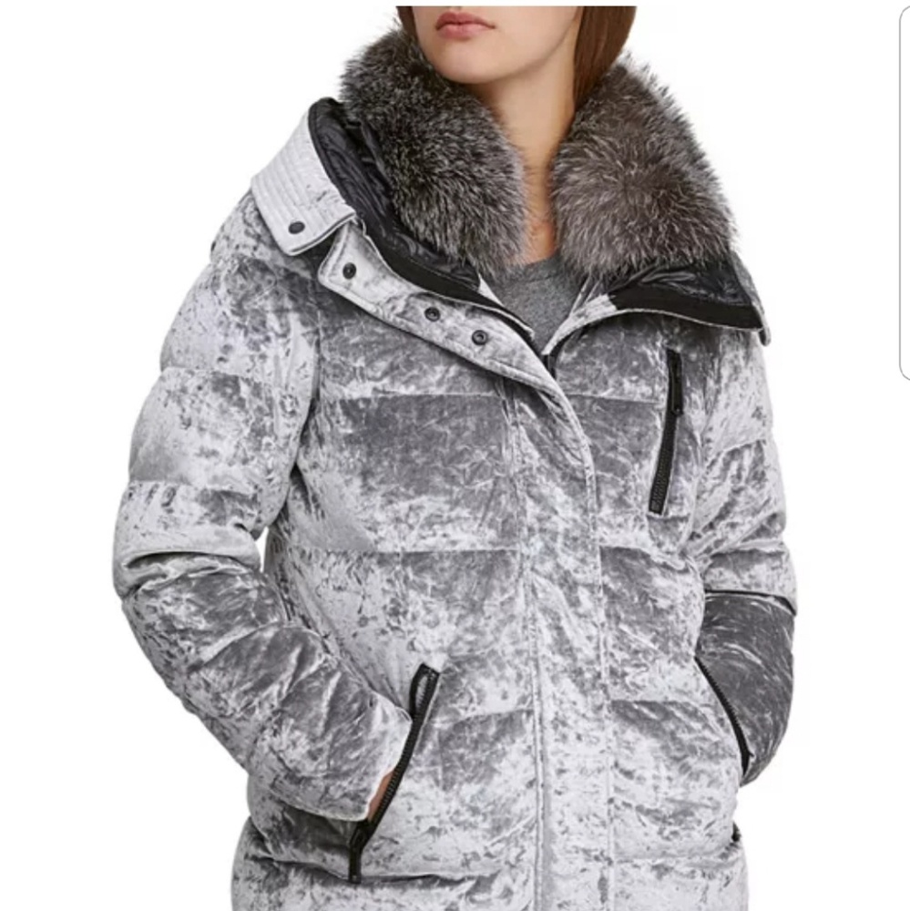 Andrew Marc Vara fur trimmed coat